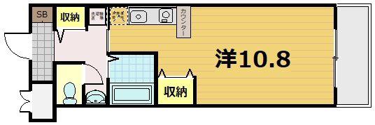 ジュネス藤(1K/1階)の間取り写真