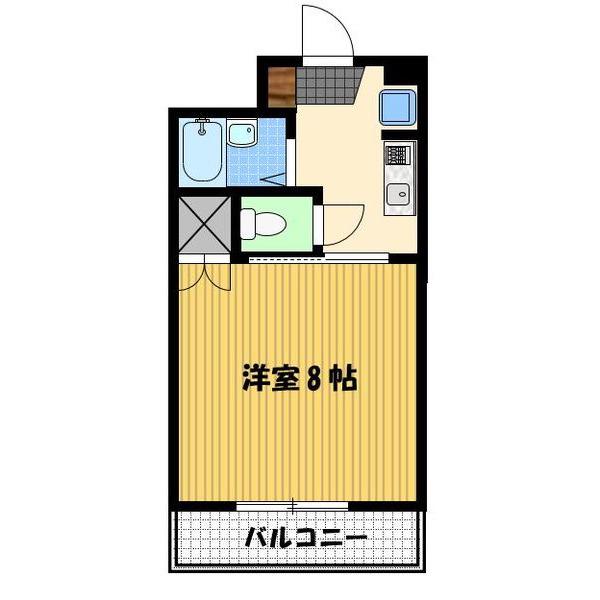 ピュアソレイユ(1K/5階)の間取り写真