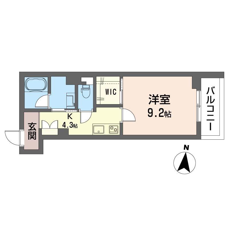ライヴ テイル 桜木町(1K/1階)の間取り写真