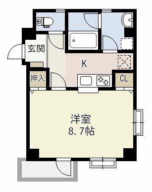 プリマベーラ(1K/2階)の間取り写真