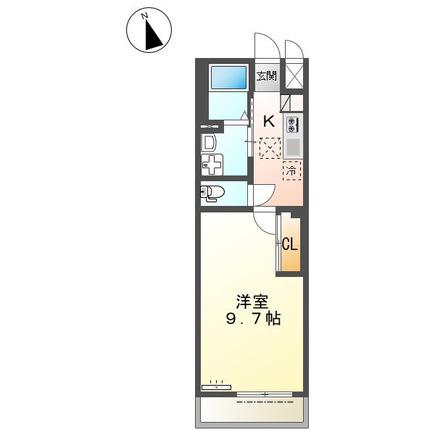 リライズ(1K/2階)の間取り写真