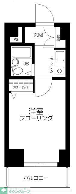 ダイホープラザ高田馬場II(1K/3階)の間取り写真