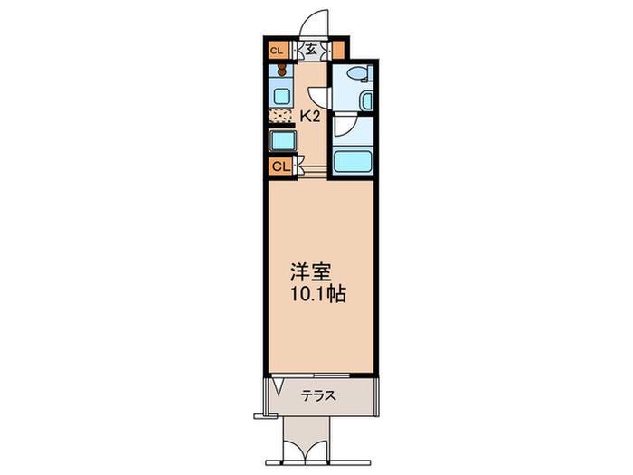 OKコート・KOTAKE(1K/3階)の間取り写真