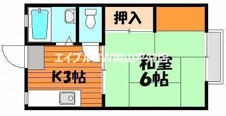 第二オリオンコーポ(1K/2階)の間取り写真