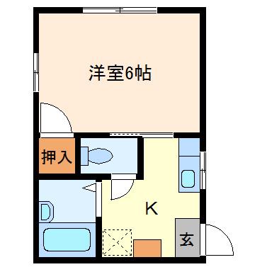 パークヒルズ(1K/1階)の間取り写真
