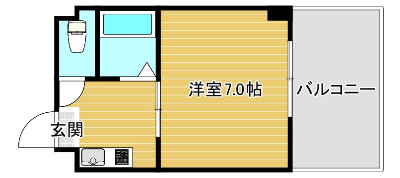 エクラ難波南(1K/6階)の間取り写真