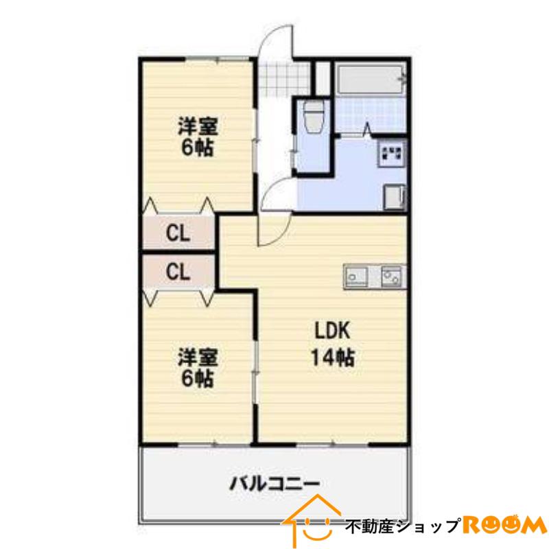 プレステージII(2LDK/2階)の間取り写真