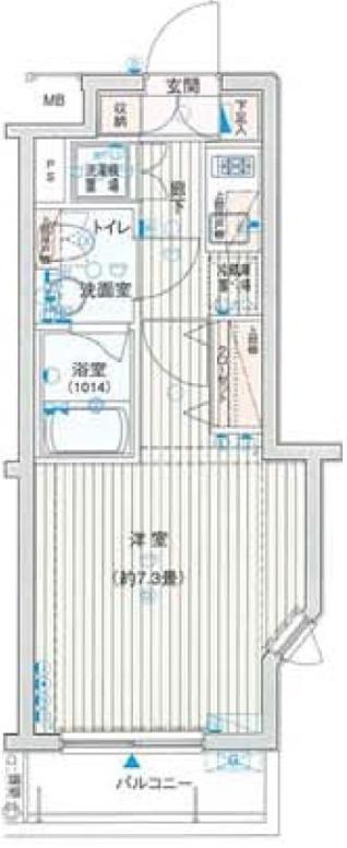 プレール・ドゥーク西新宿II(1K/3階)の間取り写真