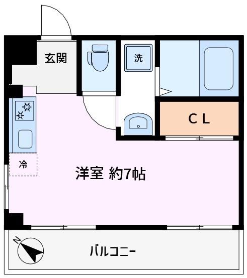 新小岩楓ビル(ワンルーム/3階)の間取り写真