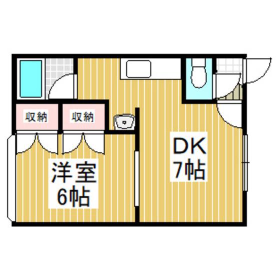 メゾンドリアード(1DK/2階)の間取り写真