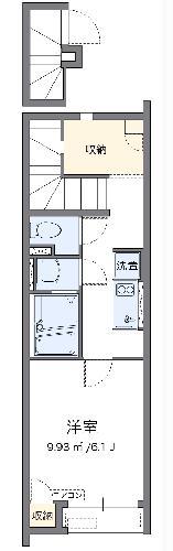 クレイノサードT(1K/2階)の間取り写真