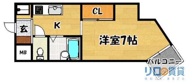エネジオ21(1K/4階)の間取り写真