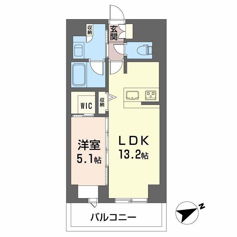 M-STYLE(1LDK/4階)の間取り写真