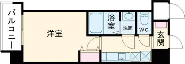 LIVAZ KOBE SOLEIL(1K/9階)の間取り写真