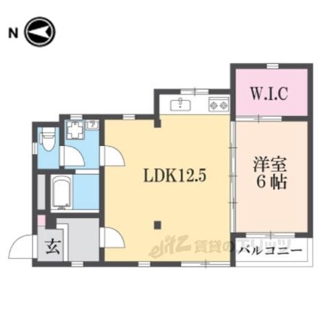 ハイツじょうもん2(1LDK/3階)の間取り写真
