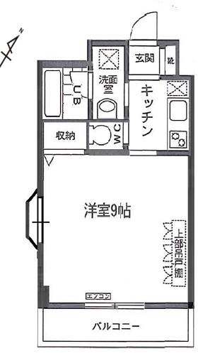 ハーモライト和光(1K/3階)の間取り写真