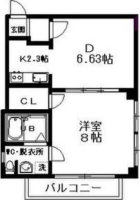 RAPUTA(1DK/5階)の間取り写真