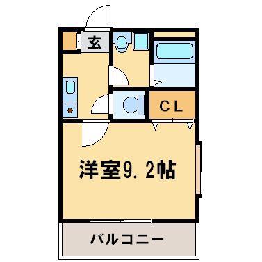 Tコンフォール(1K/3階)の間取り写真
