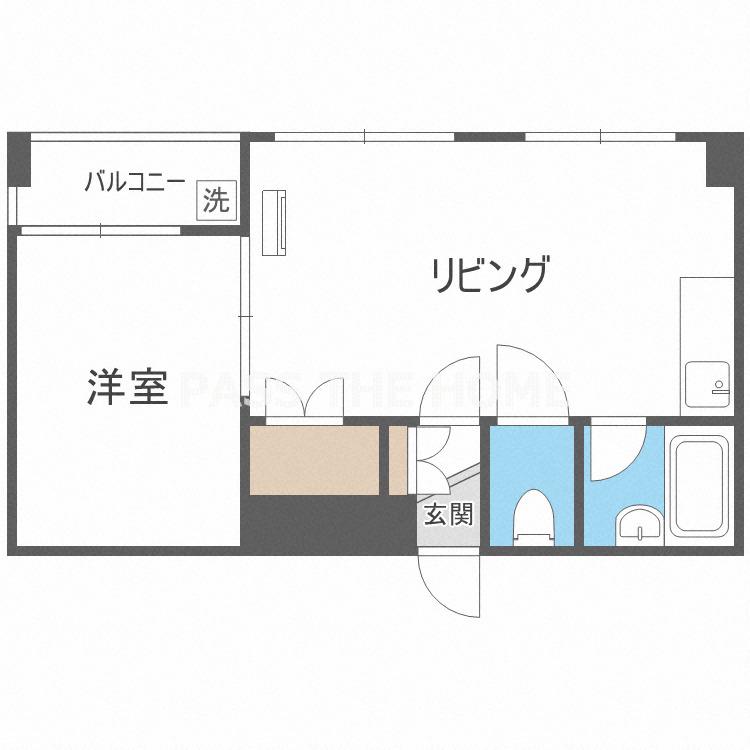 ラパンジール長堀(1LDK/8階)の間取り写真