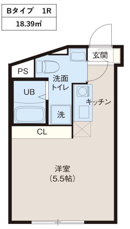 レピュア北千住レジデンスII(1K/4階)の間取り写真