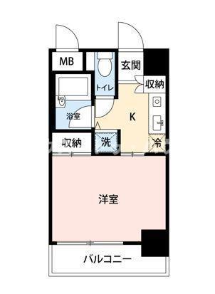 マイナビSTAYミライエ池袋明治通(1K/6階)の間取り写真