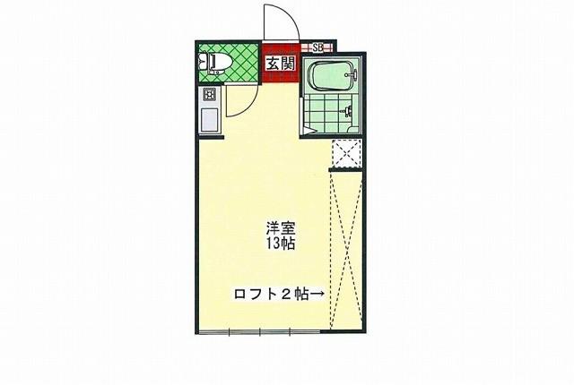 メゾン丸山(ワンルーム/2階)の間取り写真