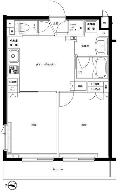 ルーブル東蒲田六番館(2DK/3階)の間取り写真