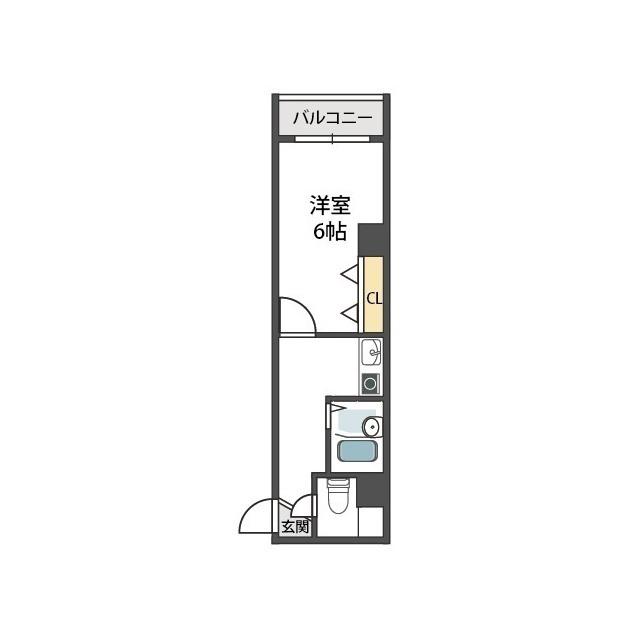 VIVANT青木(1K/3階)の間取り写真