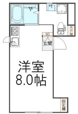 コフレ中野(ワンルーム/3階)の間取り写真