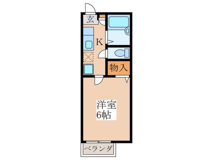 ハイツMIYOSHI3(1K/2階)の間取り写真
