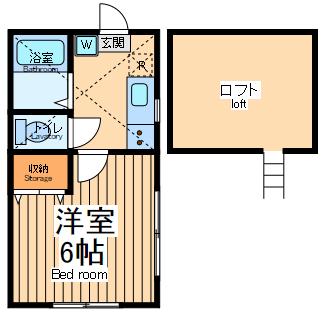 アクアテラス(1K/2階)の間取り写真