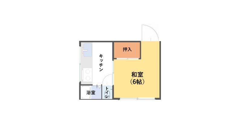 ポルカーレII(1K/2階)の間取り写真
