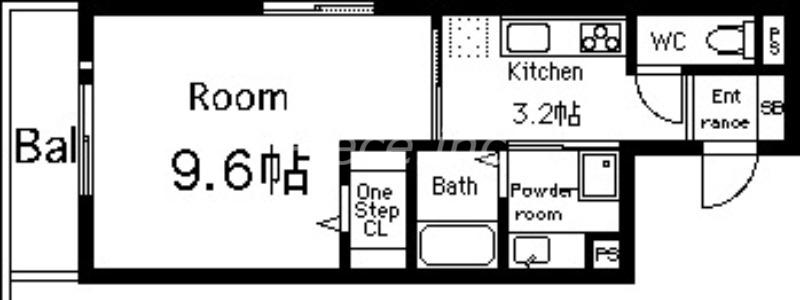 FOUR SEASONS瑞光(1K/1階)の間取り写真