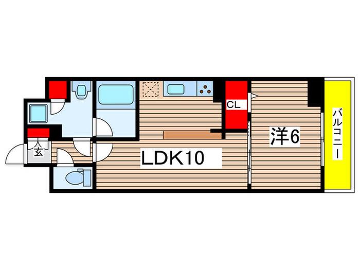 CASA DE ALIVIO(1LDK/3階)の間取り写真