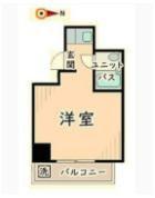 クリスタル亀戸(ワンルーム/5階)の間取り写真