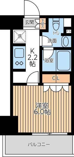 CITY LUX TOBE(1K/10階)の間取り写真