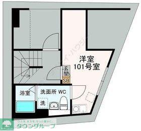 PRIME蒲田(ワンルーム/1階)の間取り写真