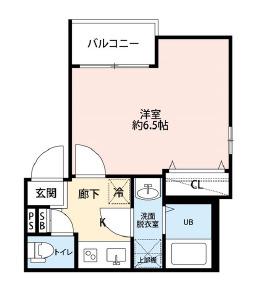 グランクオール中野(1K/3階)の間取り写真