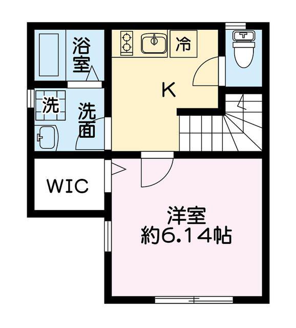 ライフ・コート鷺宮I I I(1K/2階)の間取り写真