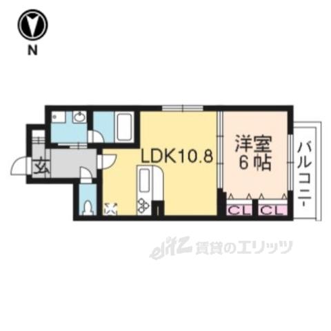 LUKAS(1LDK/1階)の間取り写真