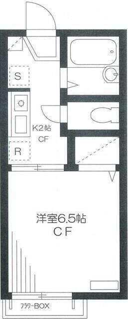 都営三田線 本蓮沼駅 徒歩5分 2階建 築32年(1K/2階)の間取り写真