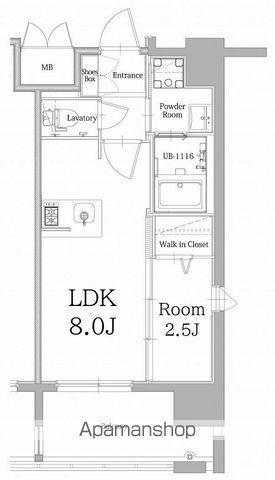 新品きマンション港2(1LDK/11階)の間取り写真