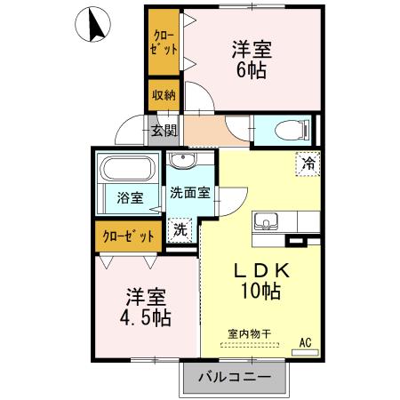 PLEMIER近見(2LDK/2階)の間取り写真