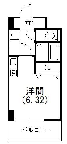 英和マンション龍禅寺(1K/4階)の間取り写真
