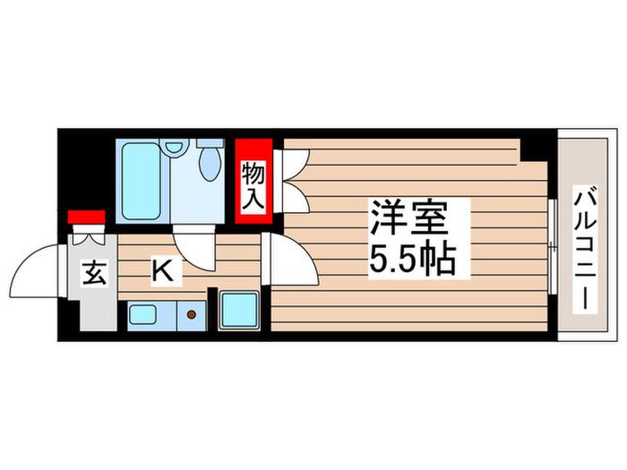セブンスターハイツ千駄木(1K/1階)の間取り写真