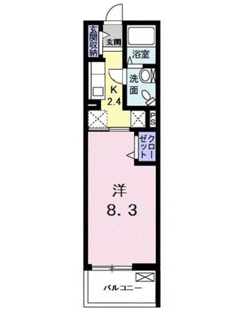 エテルノ グレイス(1K/2階)の間取り写真
