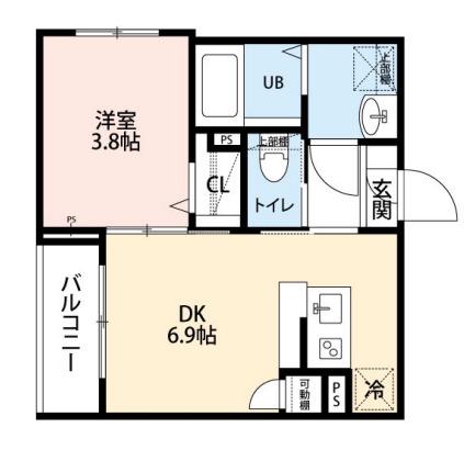 ROBOT HOME 新小岩(1DK/1階)の間取り写真