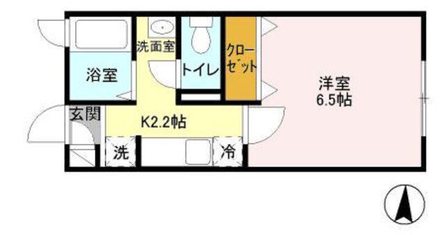 PALACE ONIS(1K/1階)の間取り写真