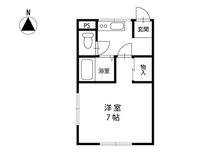 赤羽コーポ(1K/1階)の間取り写真