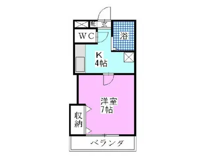 メゾン辰和(1K/1階)の間取り写真